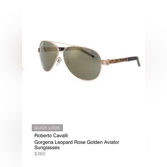 ROBERTO CAVALLI GORGONEA LEOPARD AVIATOR SUNNIES main image 7